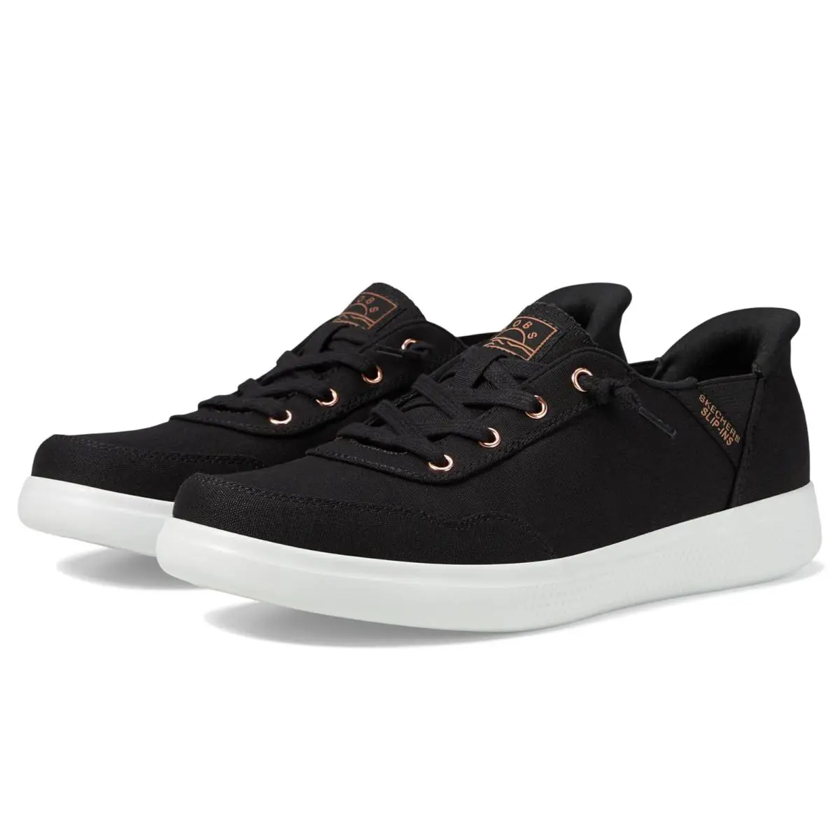 Woman`s Shoes Bobs From Skechers Skip Cute – B Cute Sweet Hands Free Slip-ins - Black
