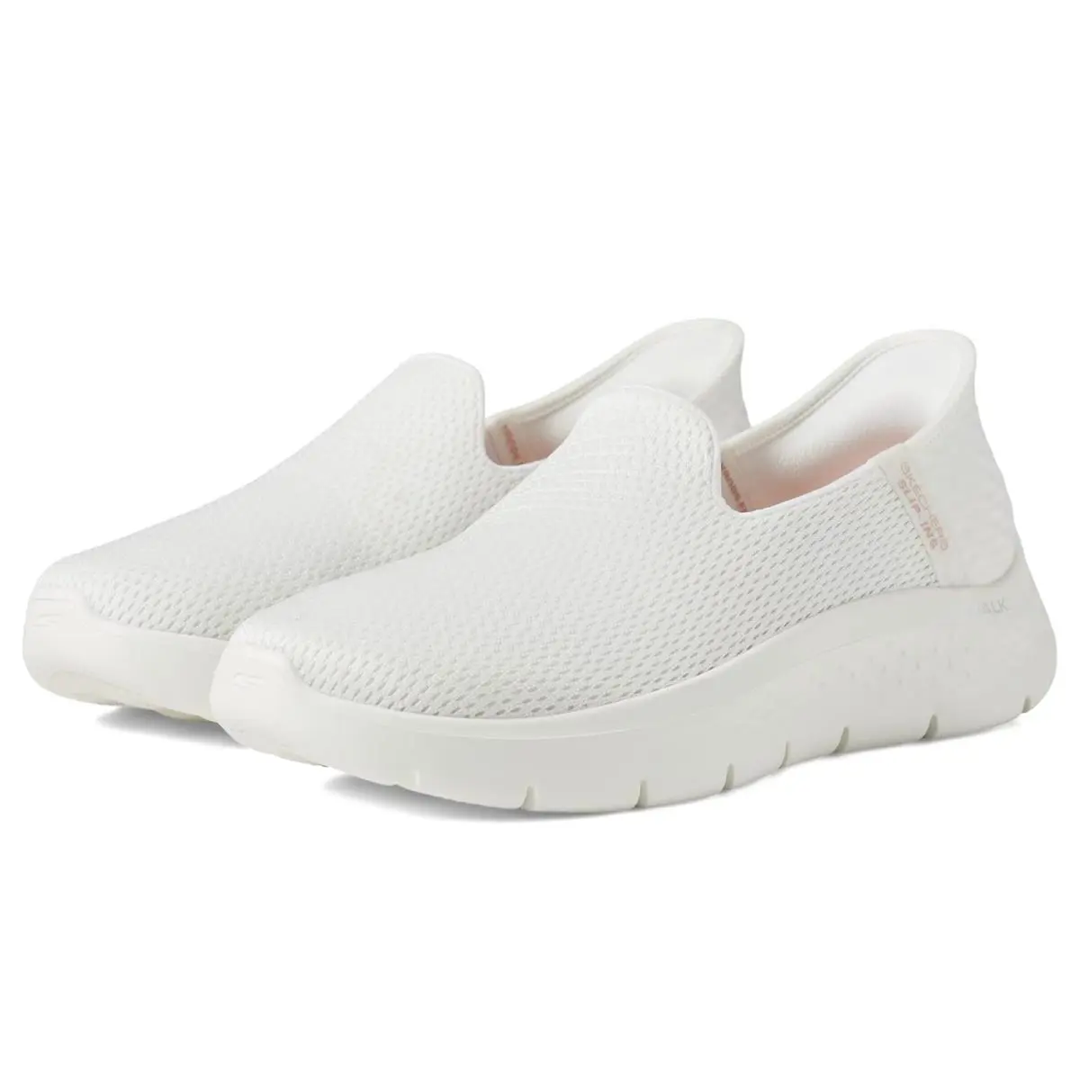 Woman`s Shoes Skechers Performance Go Walk Flex Relish Hands Free Slip-ins - Off-White