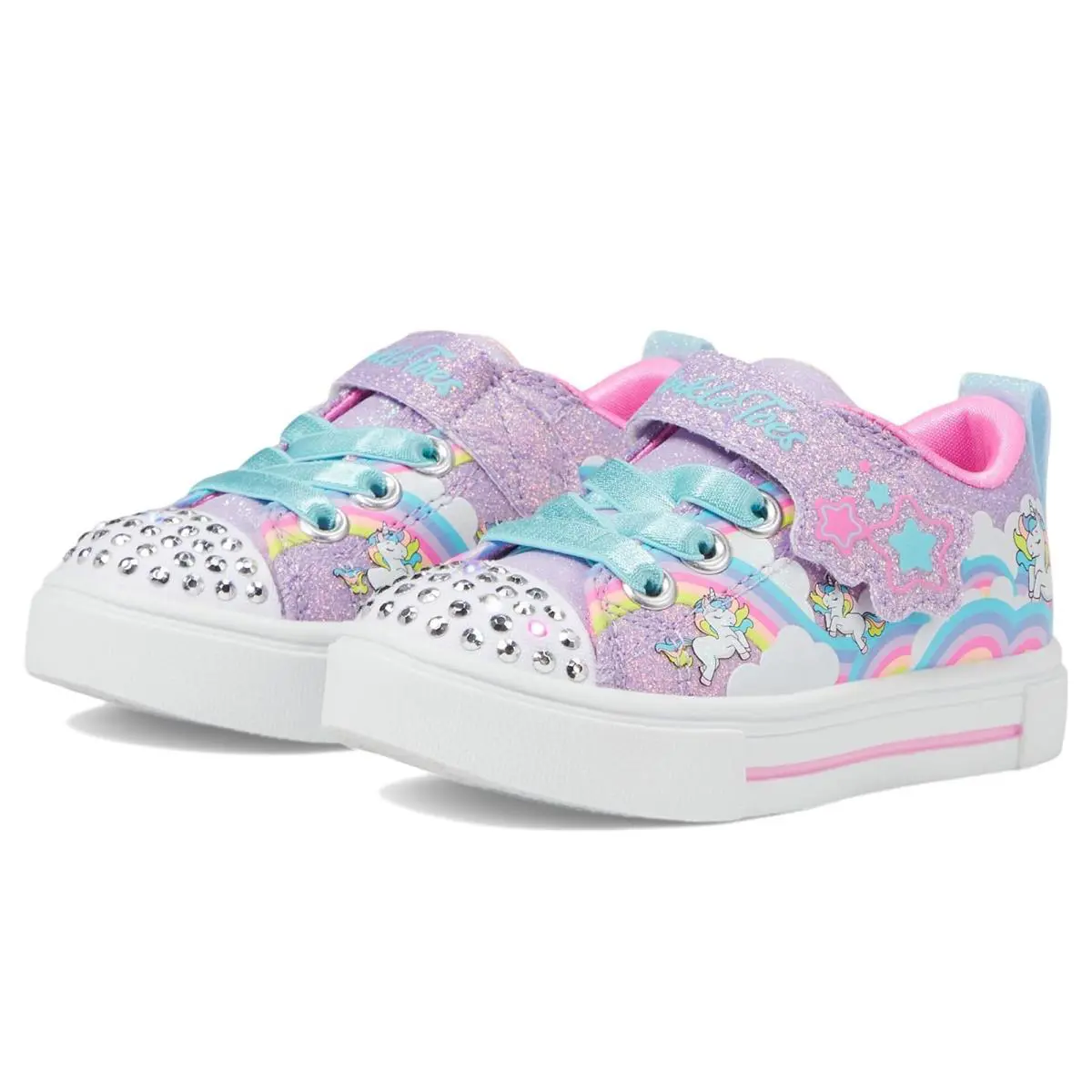 Girl`s Shoes Skechers Kids Twinkle Sparks 314809L Little Kid - Lavender/Multi