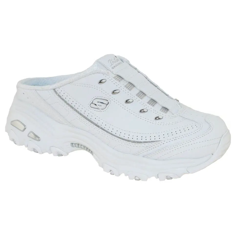 Skechers Women`s D`lites Bright Sky Sneaker Style 11933 White/silver - White