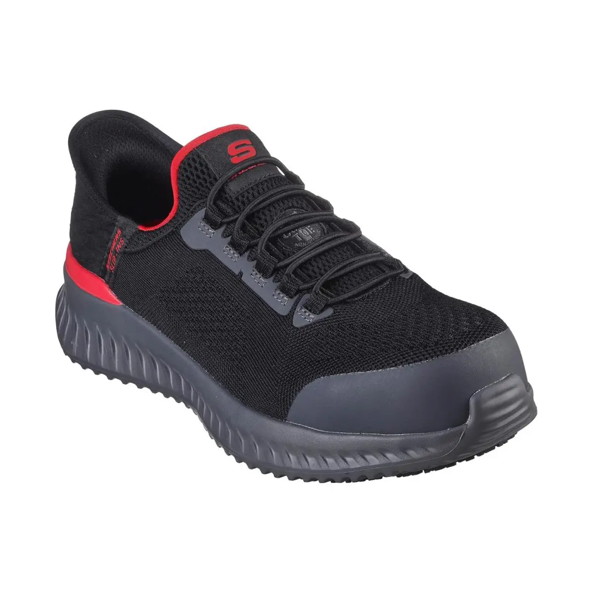 Man`s Sneakers Athletic Shoes Skechers Work Tilido - Fletchit Comp Toe - Black