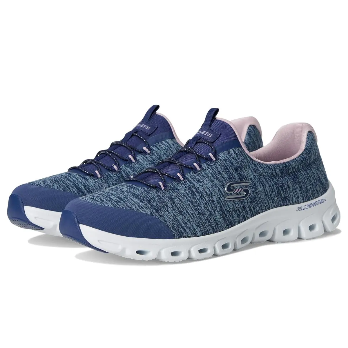 Woman`s Sneakers Athletic Shoes  Glide Step Persistence Navy Purple by Skechers