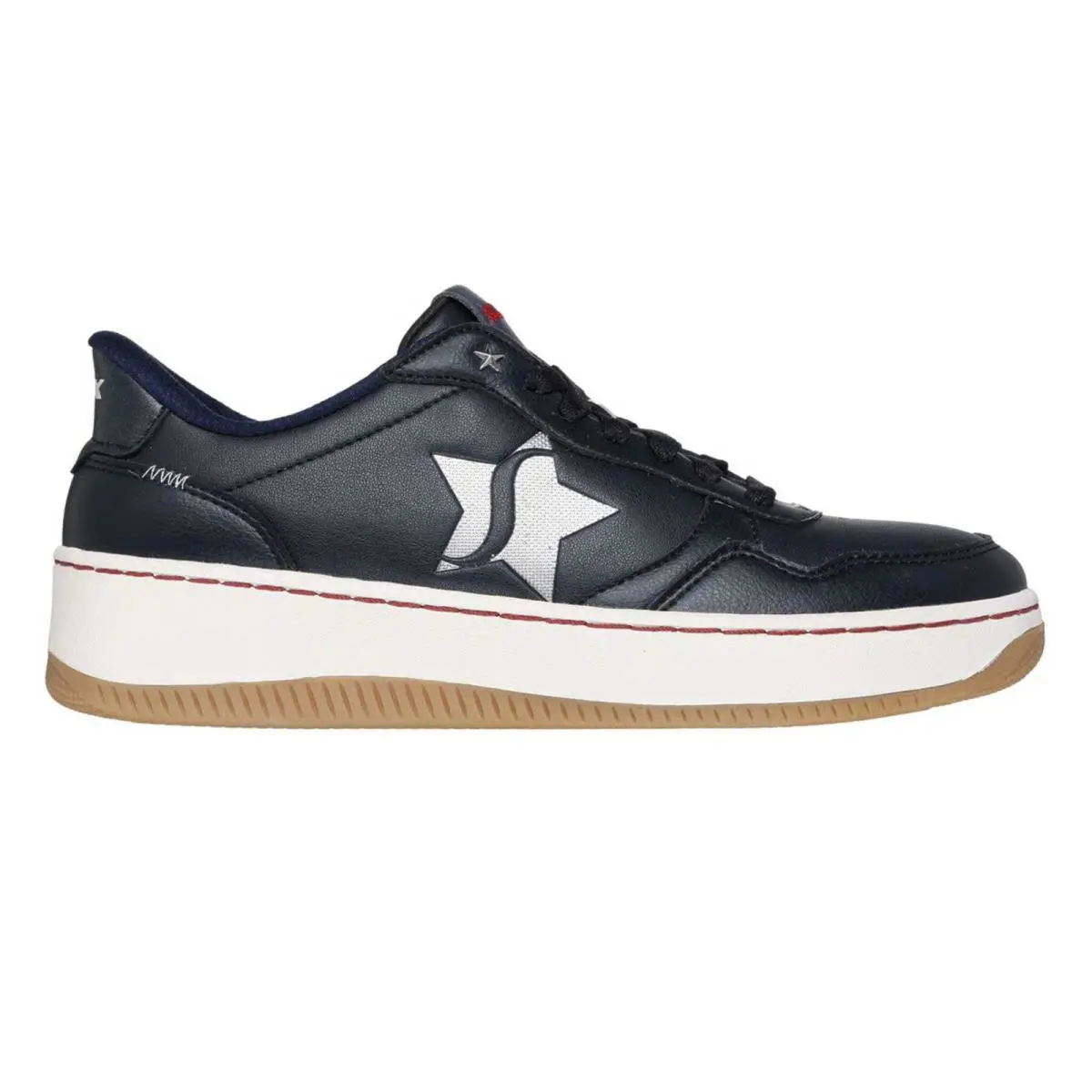 Skechers Women`s 185315 Sport Court 2.0 Studded Star Black Multi Casual Shoes - Black / Multi, Exterior: Black / Multi