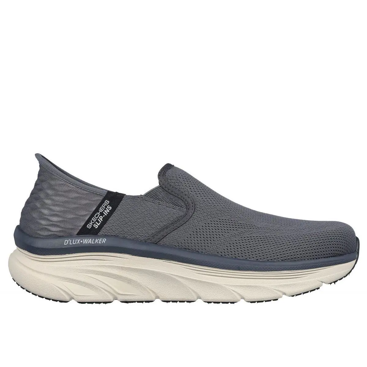 Skechers Women`s Slip-ins Rf: D`lux Walker - Orford Slip-on Sneaker Charcoal - CHARCOAL