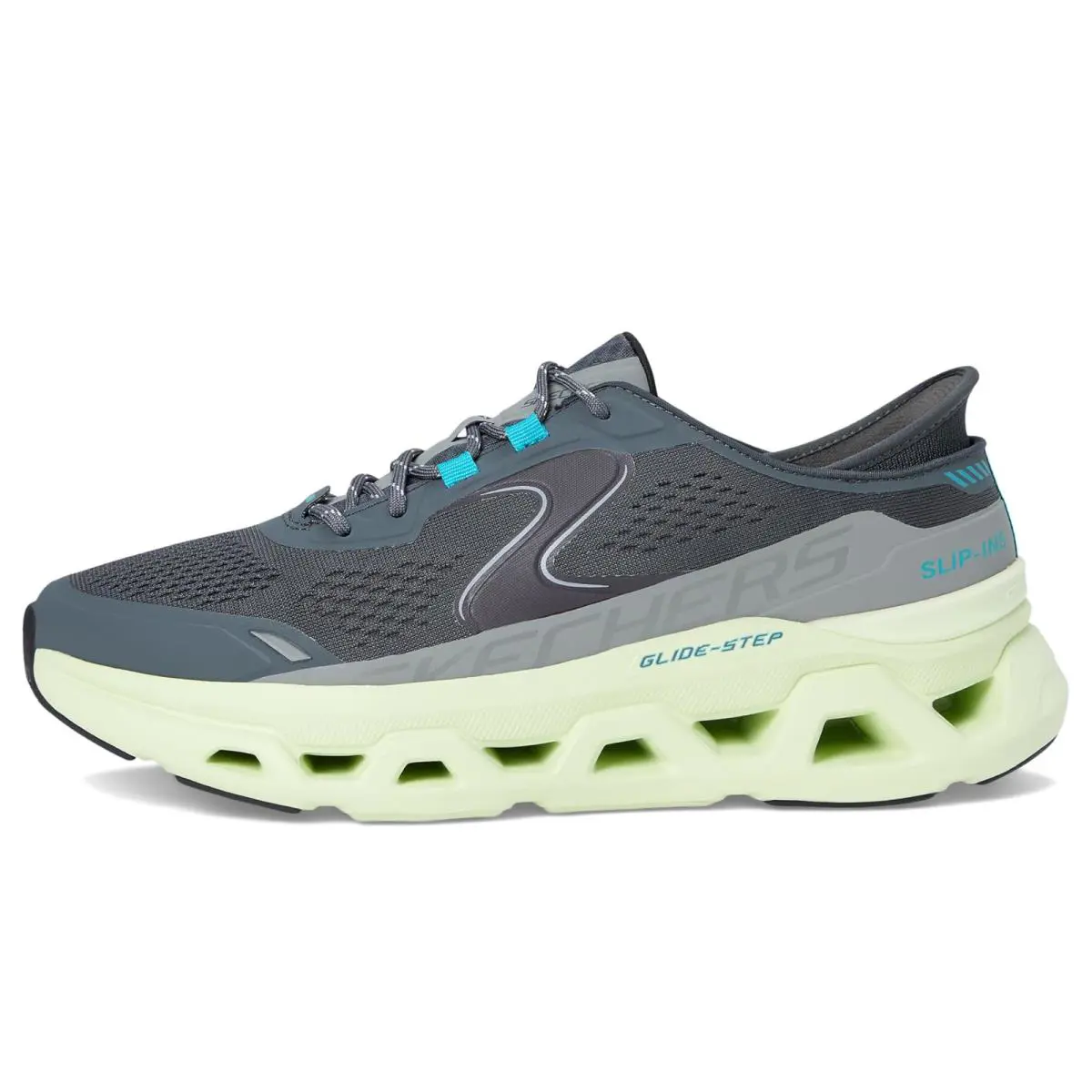 Skechers shoes - Charcoal/Lime 2