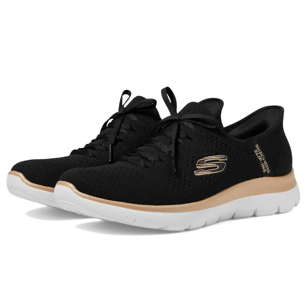 Skechers shoes - Black/ Rose Gold 5