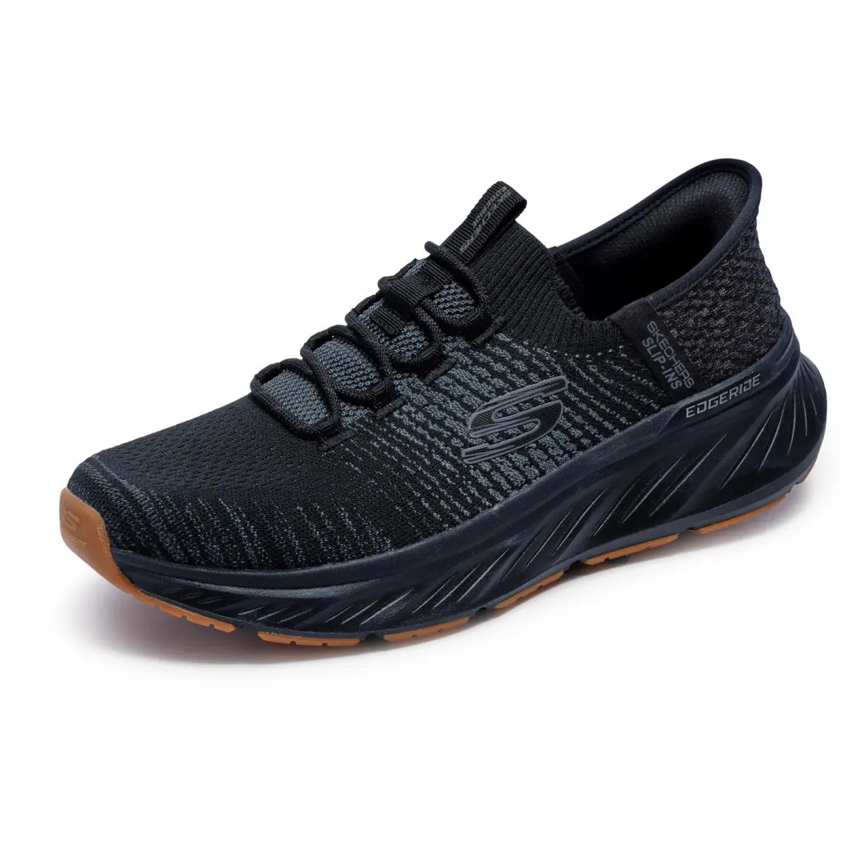 Skechers Men`s Edgeride Raygo Hands Free Slip-in Sneaker Black/black 9.5 - Black/Black