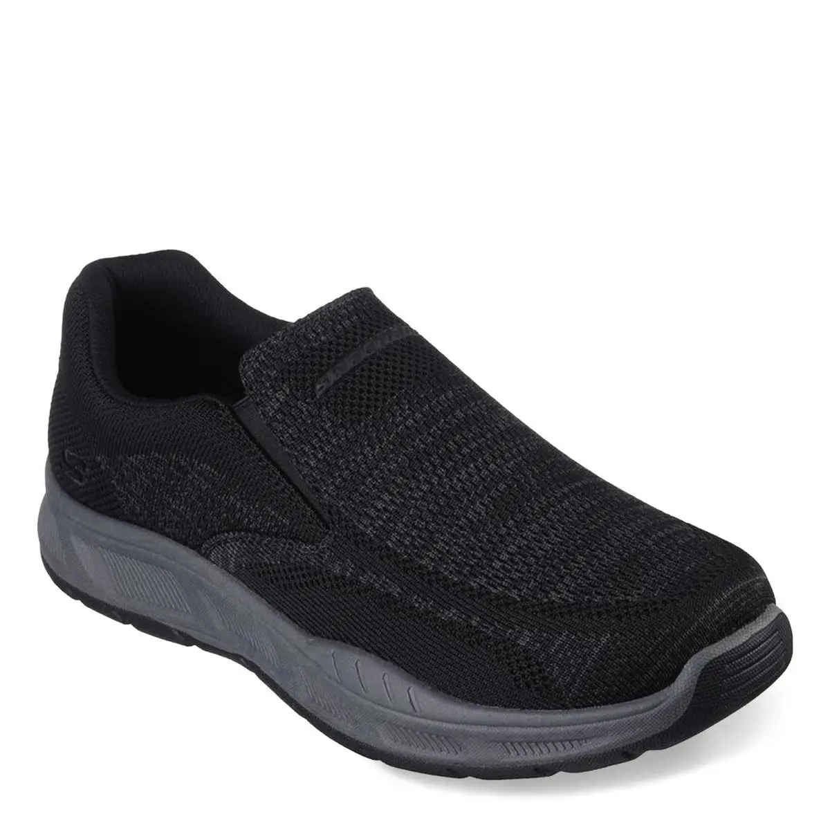 Skechers Men`s Cohagen-knit Walk Slip-on Blk Black 11.5 X-wide - Black Knit