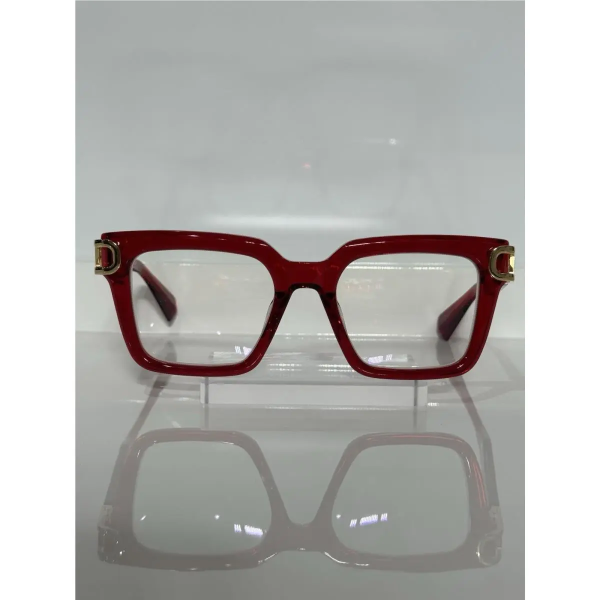 Valentino V-side VLX-131B-51 Red Gold Acetate Woman’s Eyeglasses