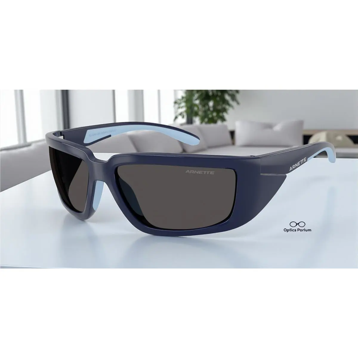 Arnette AN4355 275987 Taggit Dark Blue Azure Rubber Grey 62 mm Men`s Sunglasses
