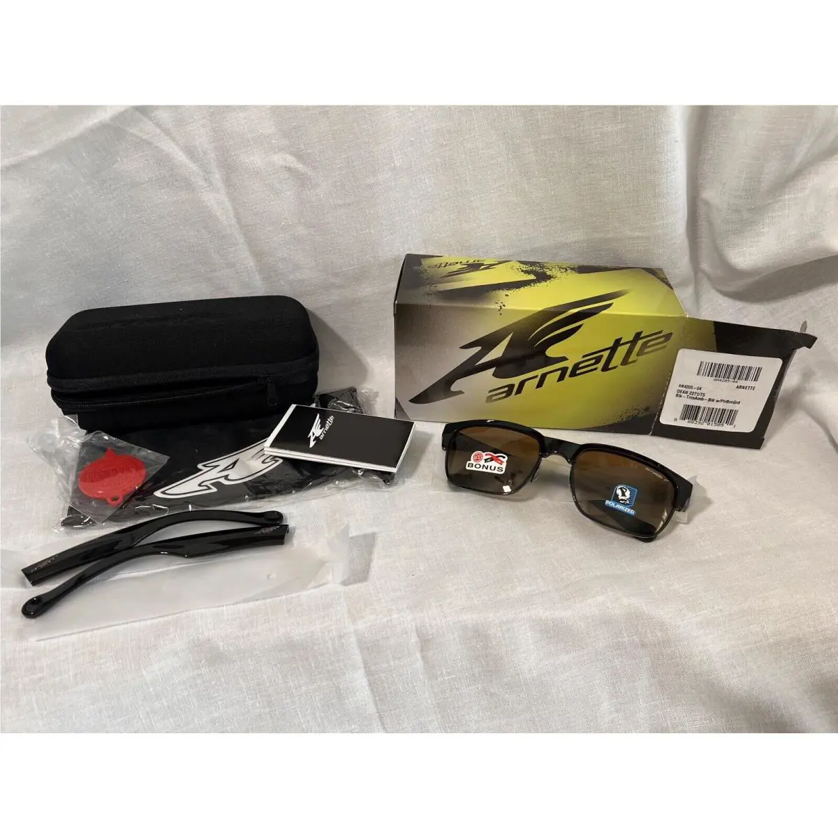 Arnette Sunglasses Dean Black Amber Polarized Aces Extra Arms 4205-2271/T5