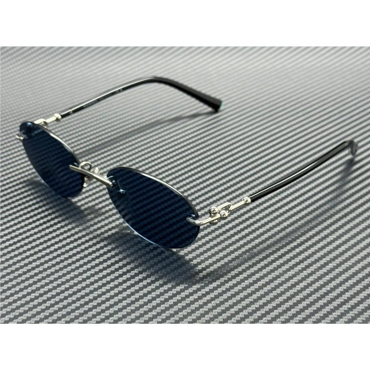 Tiffany TF3104D 600180 Silver Blue Women`s 56 mm Sunglasses
