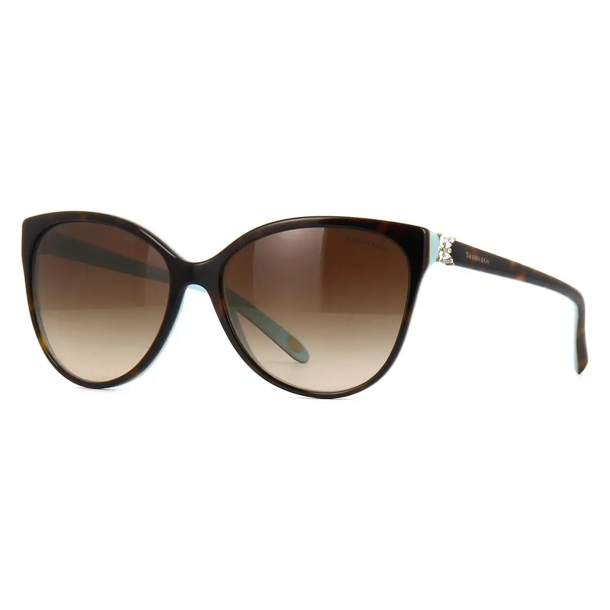 Tiffany Co TF4089B 81343B Sunglasses Havana On Tiffany Blue Brown Gradient 58m