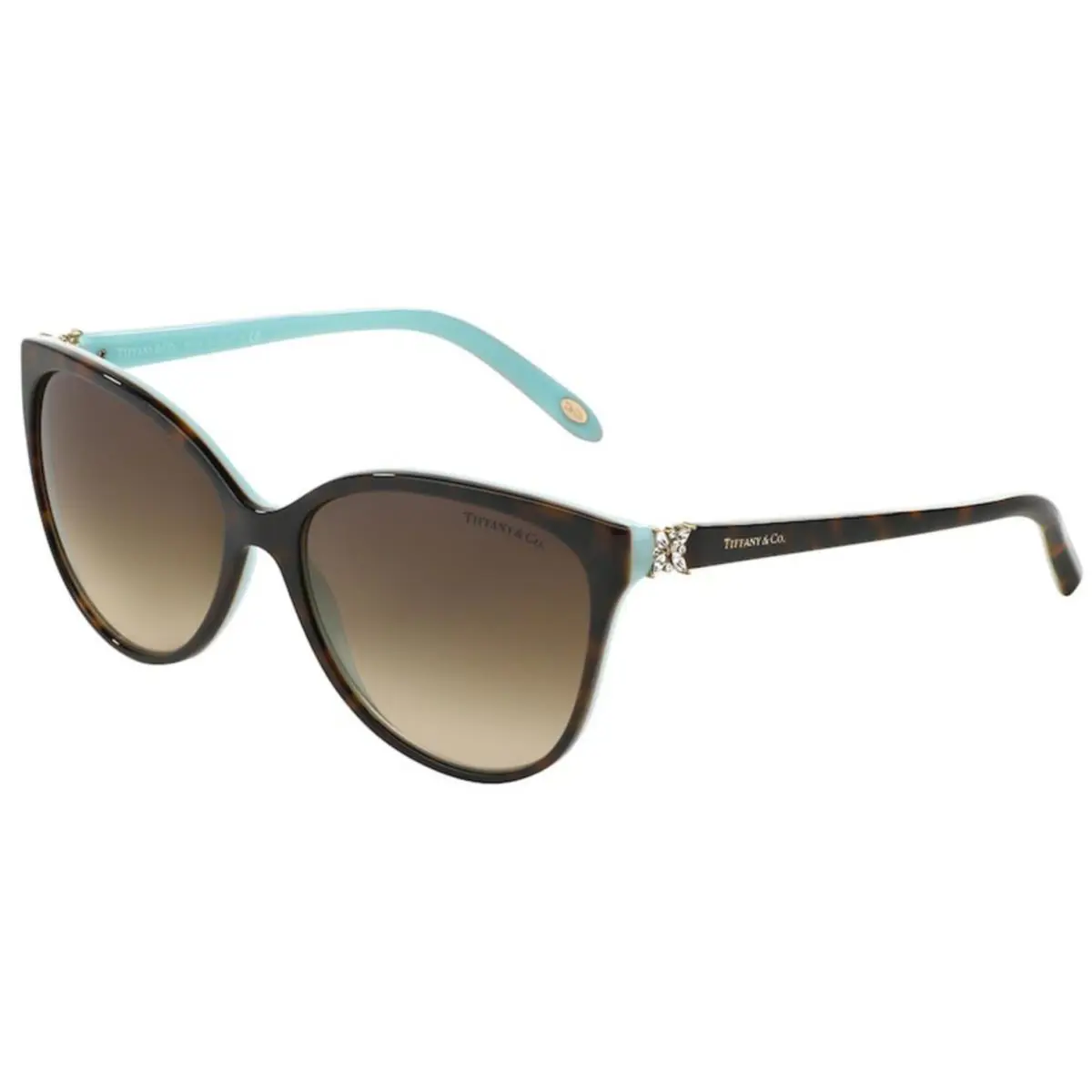 Tiffany Co TF4089B 81343B Havana Brown - Blue 58mm Sunglasses / /authentic