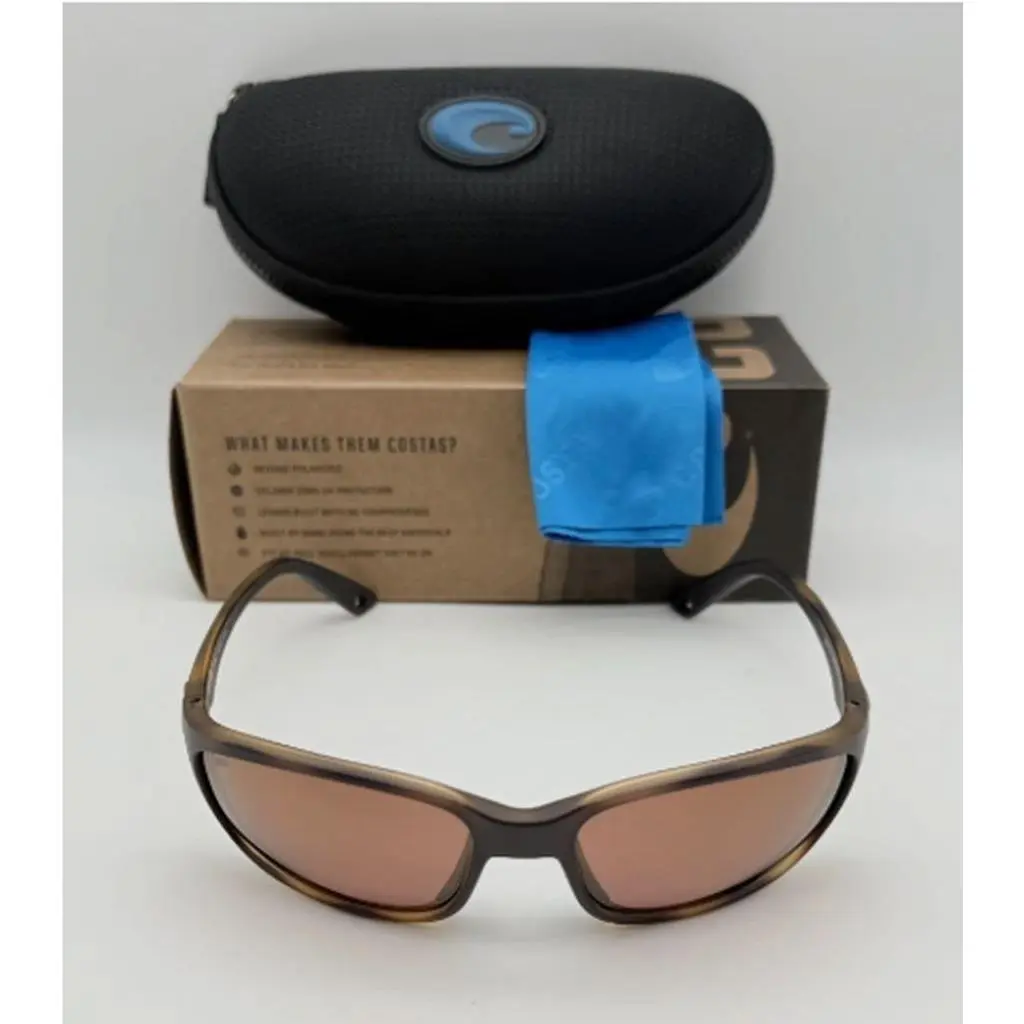 Brine II Polarized Sunglasses Matte Tortoise/gold Mirror 580P by Costa Del Mar