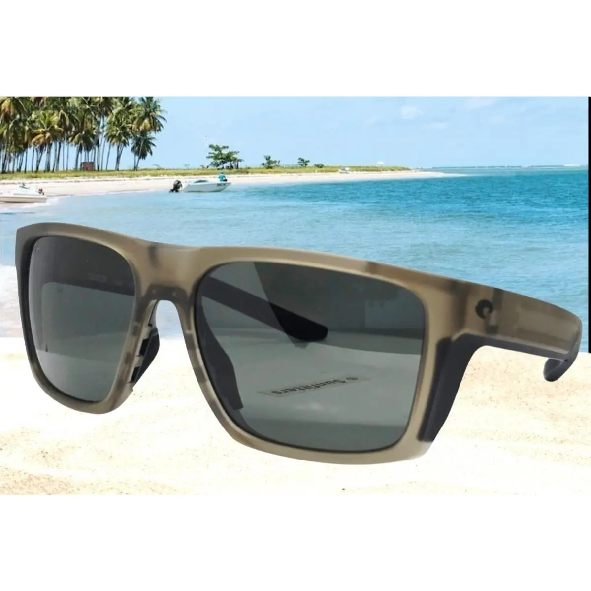Costa Del Mar Matte Brown Smoke/gray Lido Polarized 580G Sunglasses