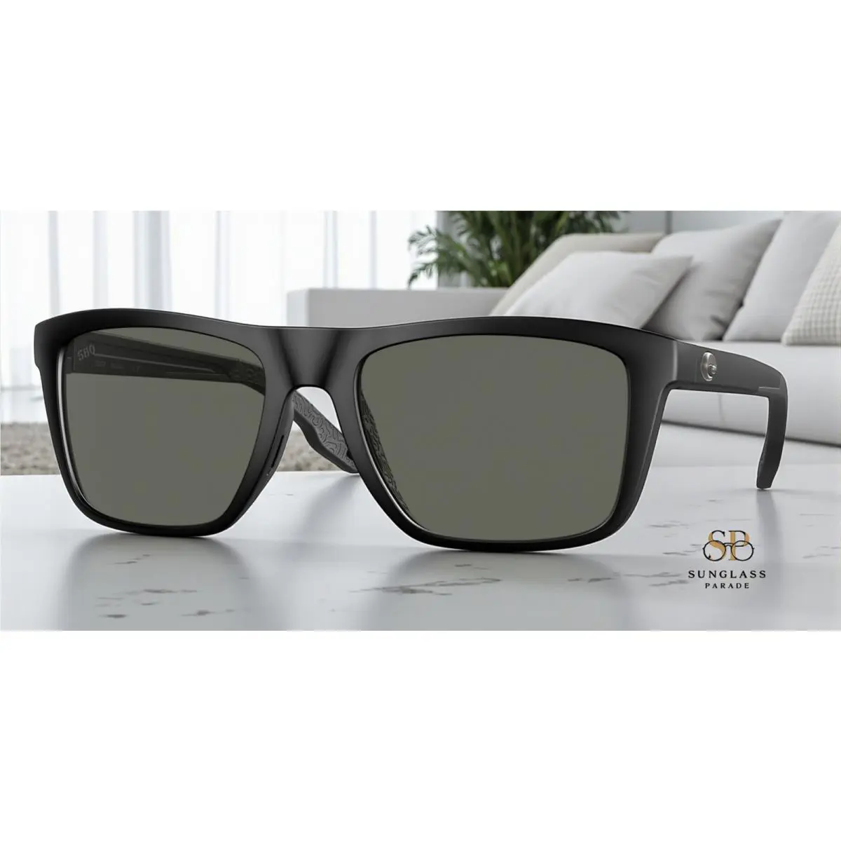 Costa Del Mar 6S9107 910703 Mainsail Mt Black Gray Polarized 55 Men`s Sunglasses - Frame: Matte Black, Lens: Gray 580g
