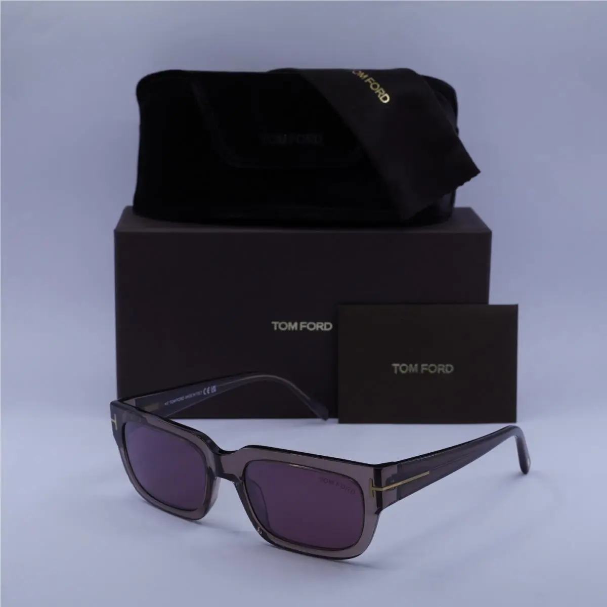 Tom Ford FT1075 45U Shiny Light Brown/bordeaux Mirror 54-19-140 Sunglasses