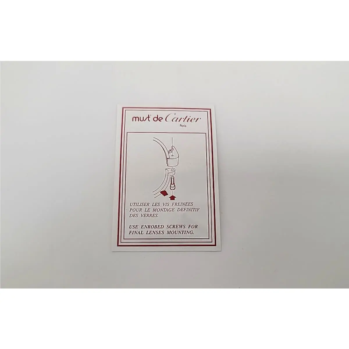 Cartier Thread Coated Screws For Eyeglasses 0201680378