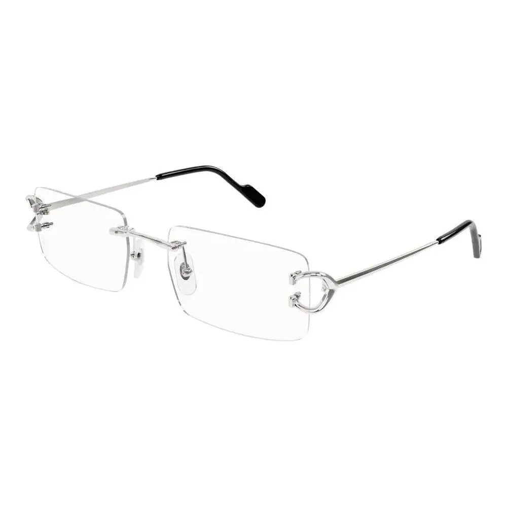 Cartier CT0488O 002 Silver Transparent Sunglasses Frame 56-19