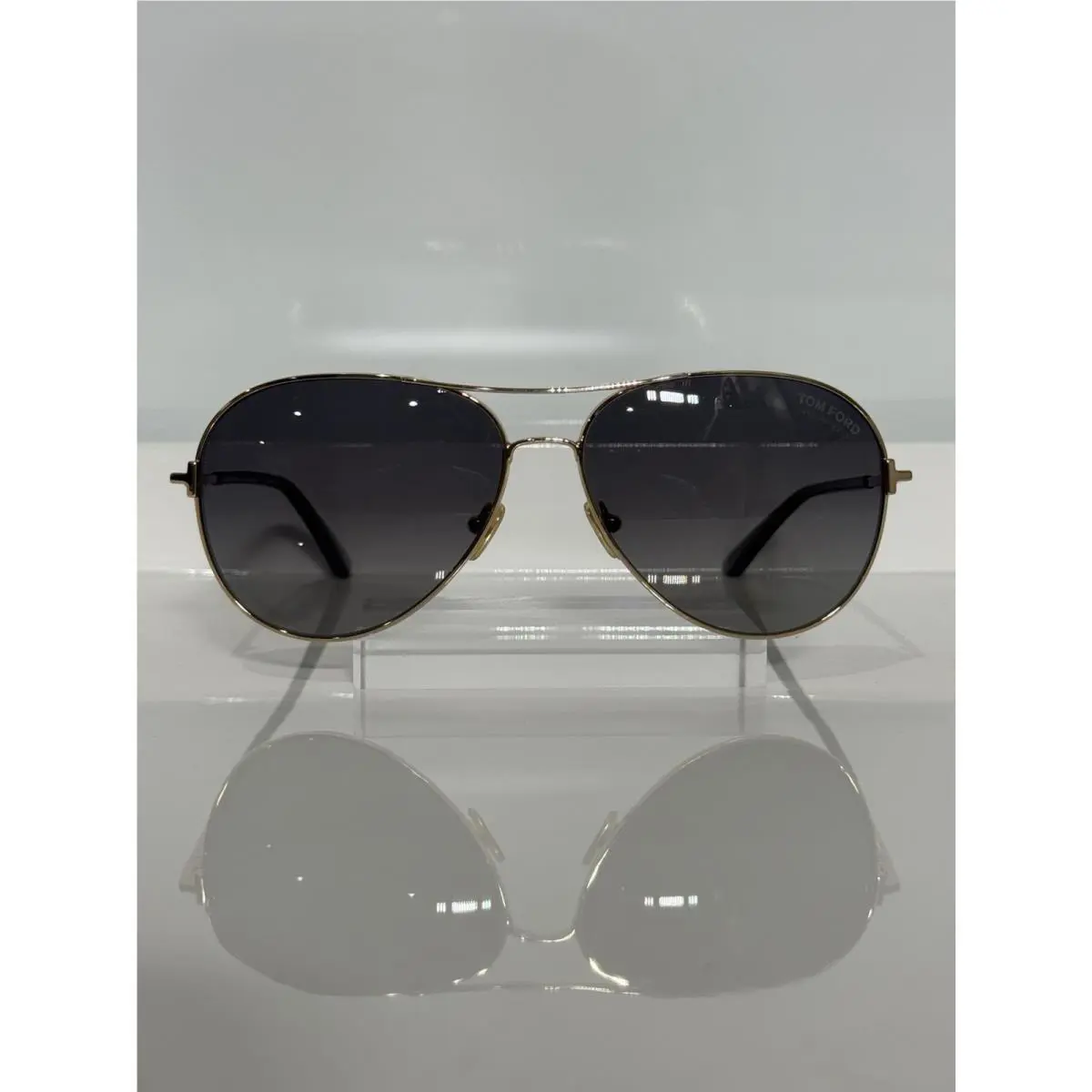 Tom Ford Clark TF823 28D Gold Aviator Unisex Polarized Gray Sunglasses