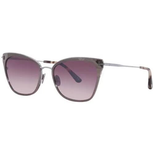 Tom Ford Faryn TF843 12U Sunglasses Titanium Women`s Ruthenium/burgundy 56 mm