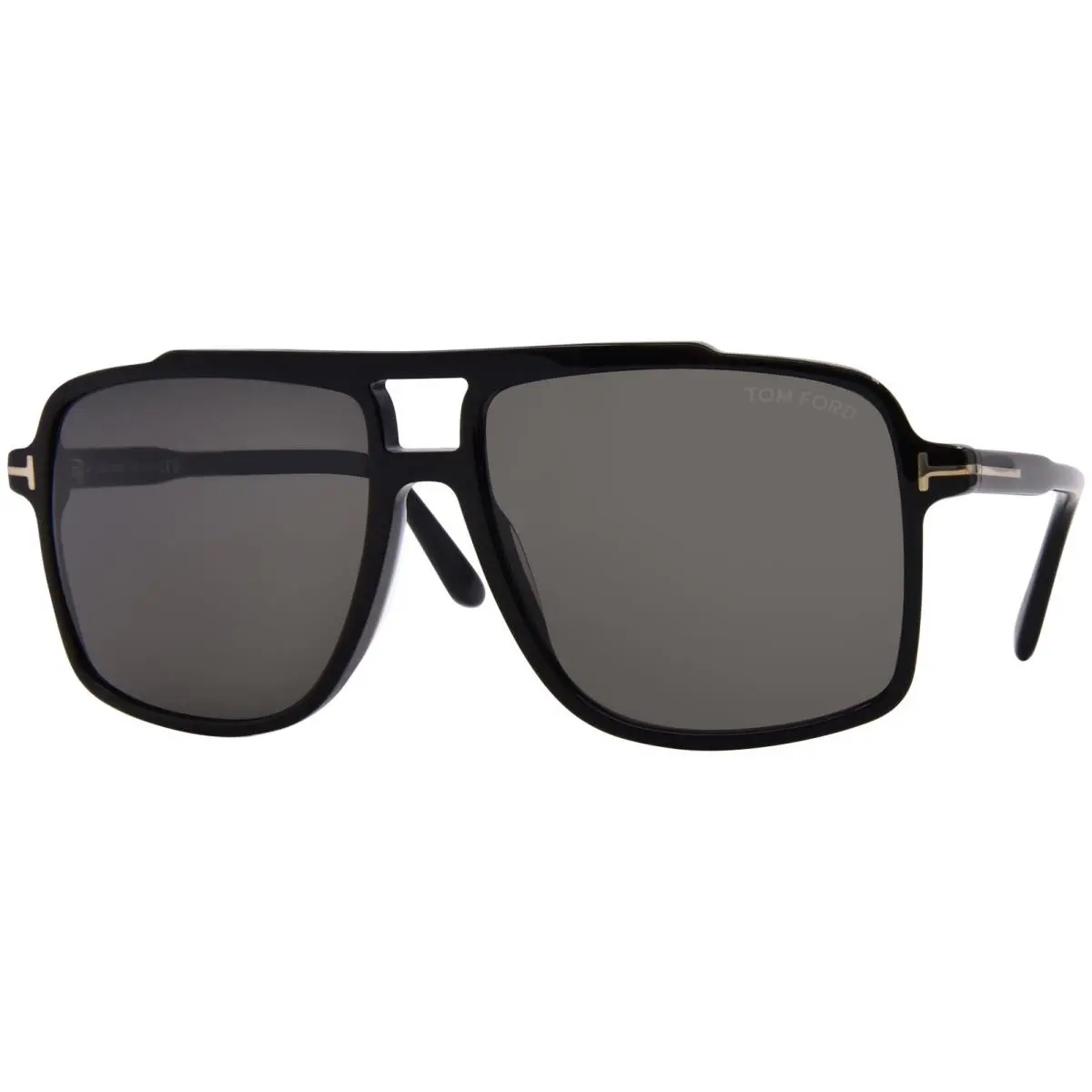 Tom Ford Kemp FT1177 01A Sunglasses Men`s Shiny Black/smoke Lenses 59mm