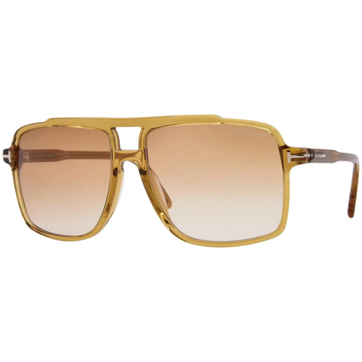 Tom Ford Kemp FT1177 39F Sunglasses Men`s Shiny Dark Yellow/brown Gradient 59mm