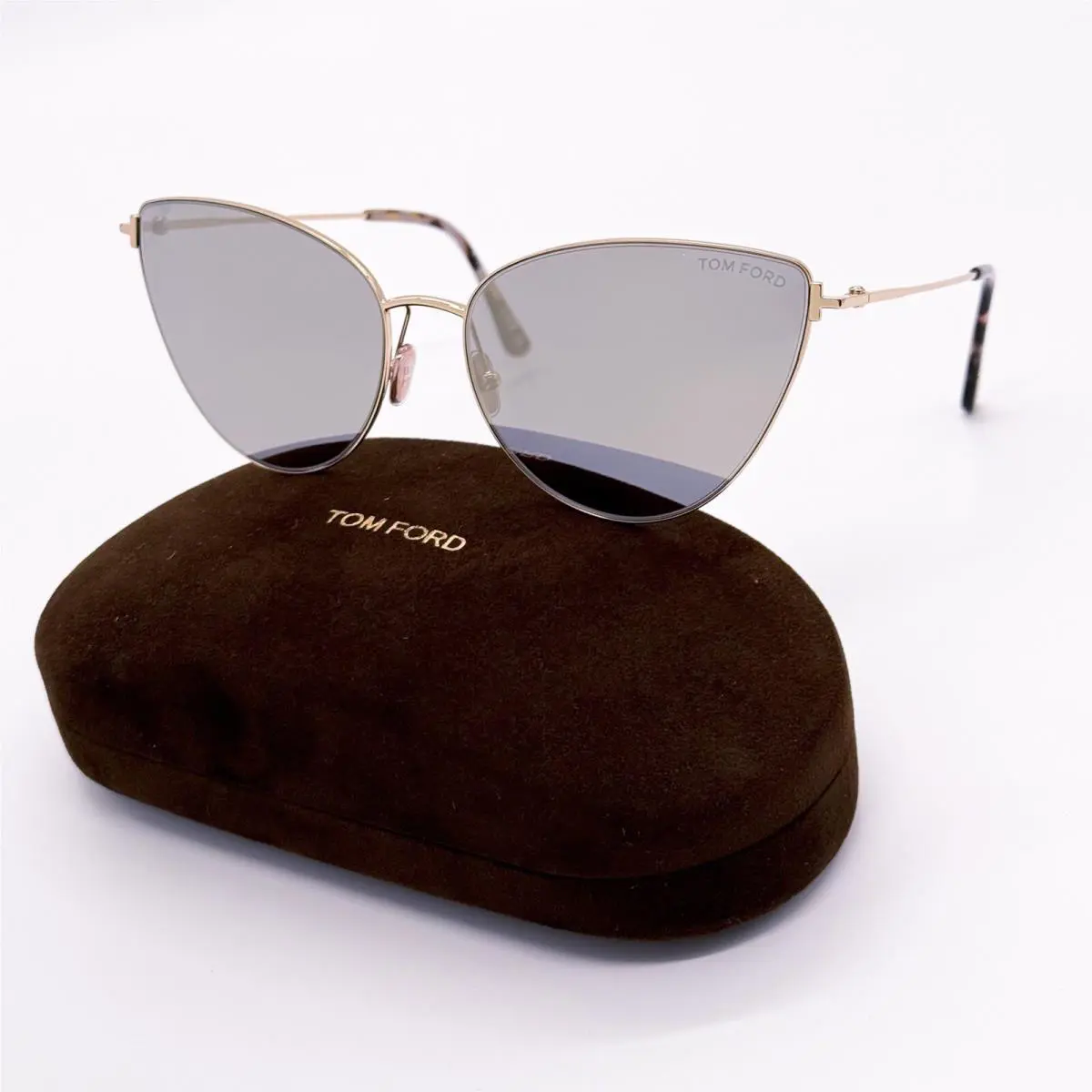 Tom Ford ANAIS-02 TF1005 32C Women Sunglasses FT1005/S Gray Cat Eye Eyewear