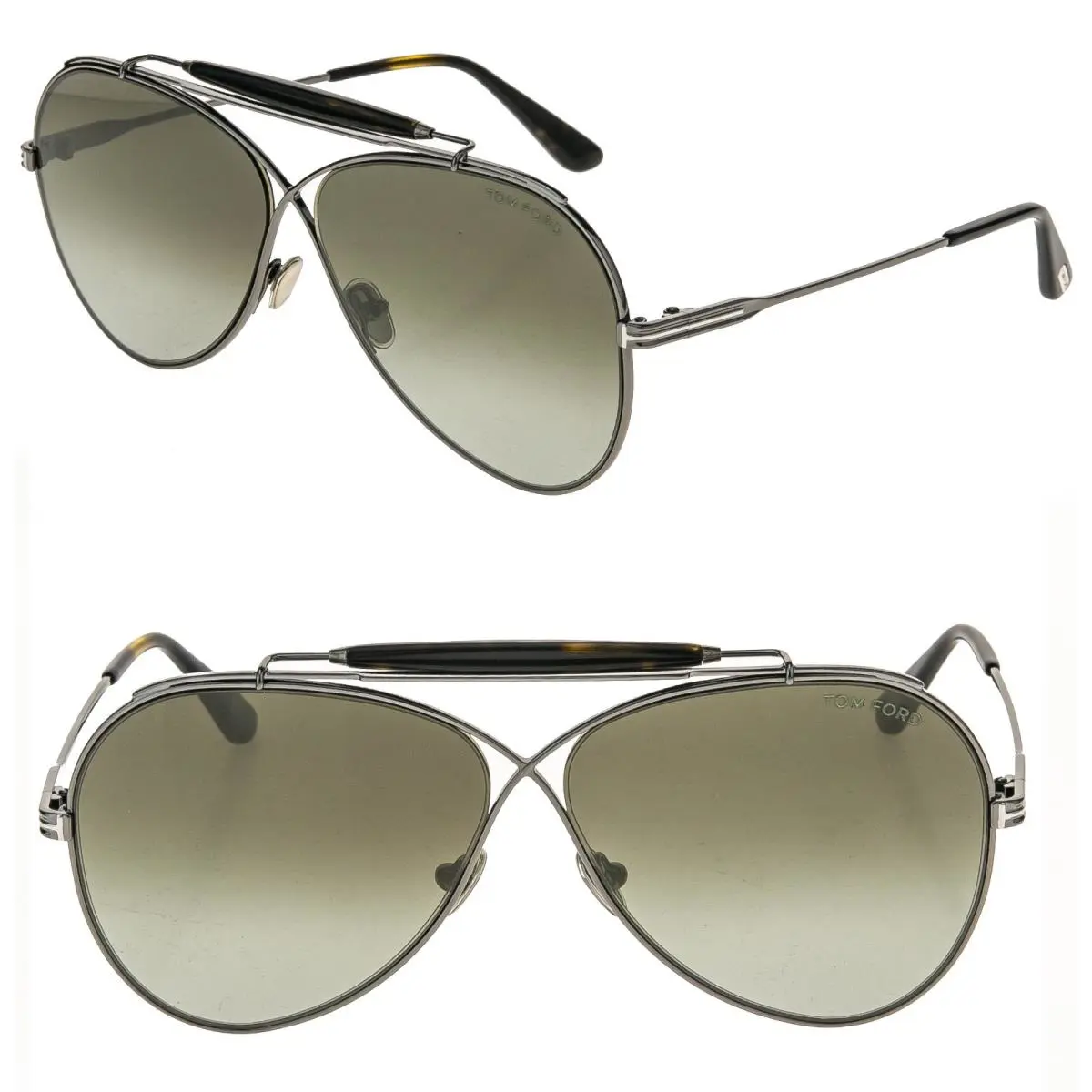 Tom Ford Holden TF818 08G Gray Unisex Aviator Sunglasses 818 FT0818