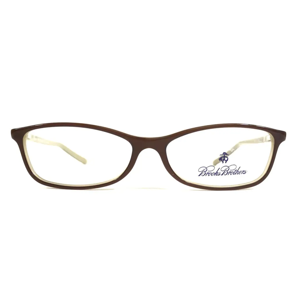 Eyeglasses Frames BB676 5261 Brown Beige Cat Eye 52-14-135 by Brooks Brothers