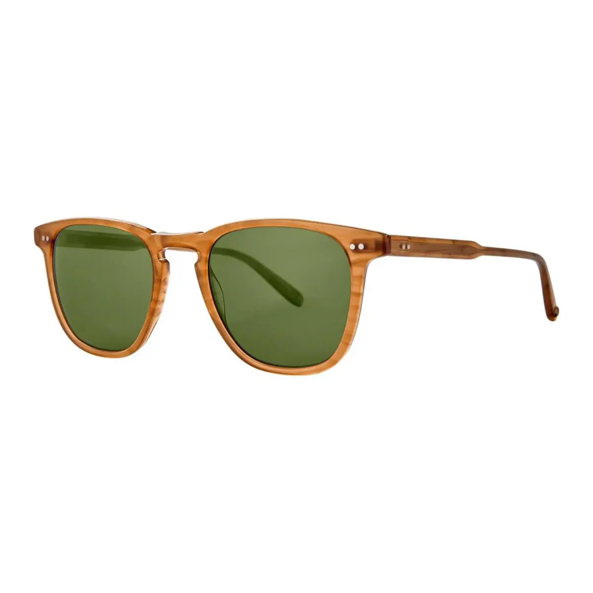 Garrett Leight Brooks Sun Butterscotch/pure Green Polar Bt/sfpgn Sunglasses - Frame: Butterscotch, Lens: Pure Green Polar