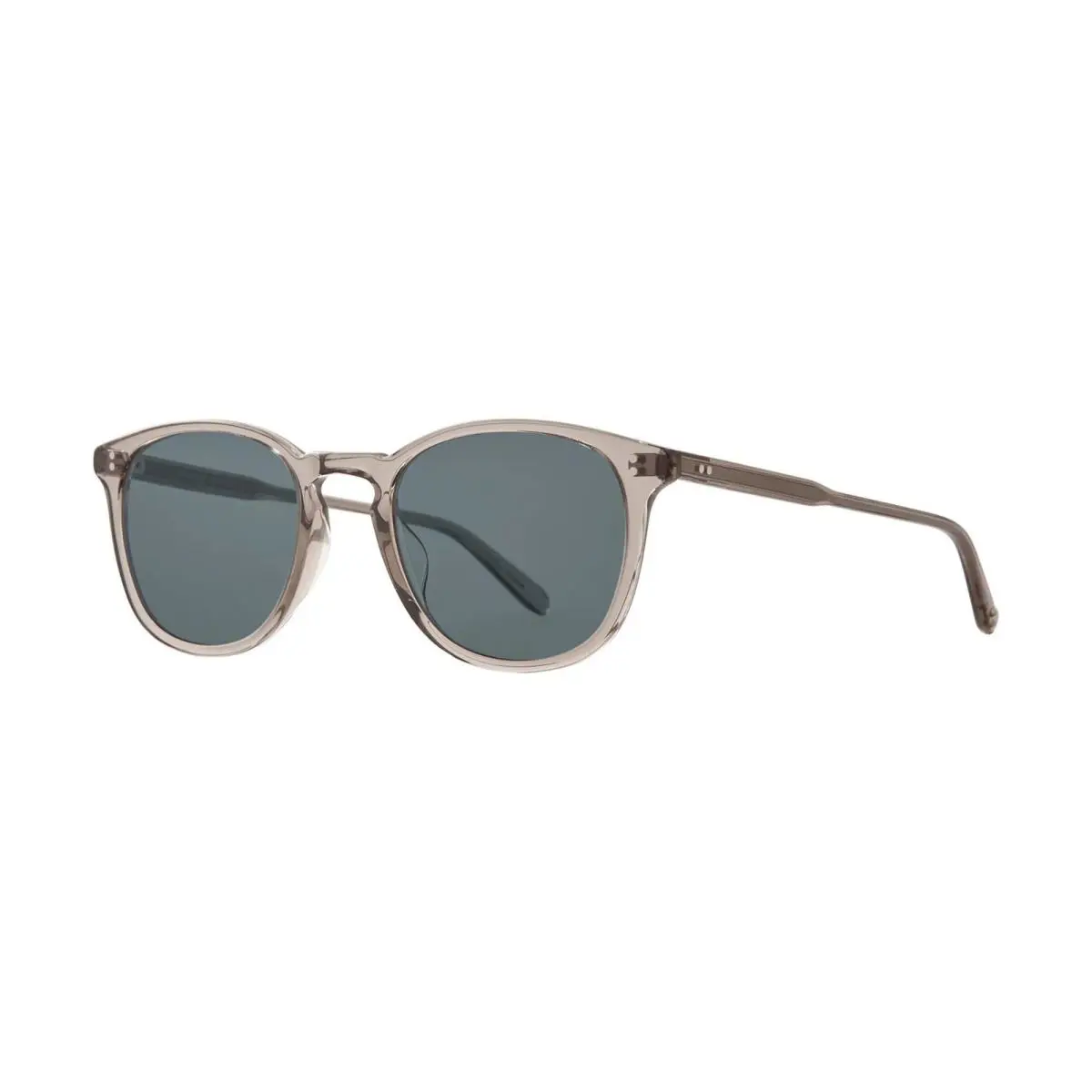 Garrett Leight Kinney Sun Clay Crystal/semi-flat Pure Indigo Polar Sunglasses - Frame: Clay Crystal, Lens: Semi-Flat Pure Indigo Polar