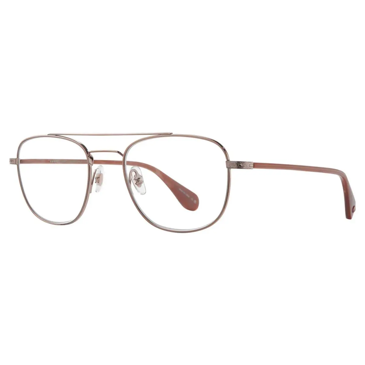 Garrett Leight Clubhouse II Rose Gold-dark Terra Cotta Rg-dtc Eyeglasses