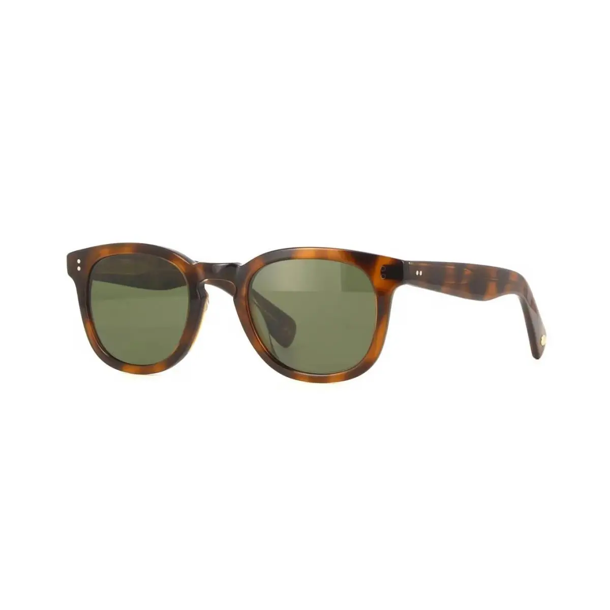 Kinney II Sun Spotted Brown Shell/semi-flat Pure Green Sunglasses by Garrett Leight