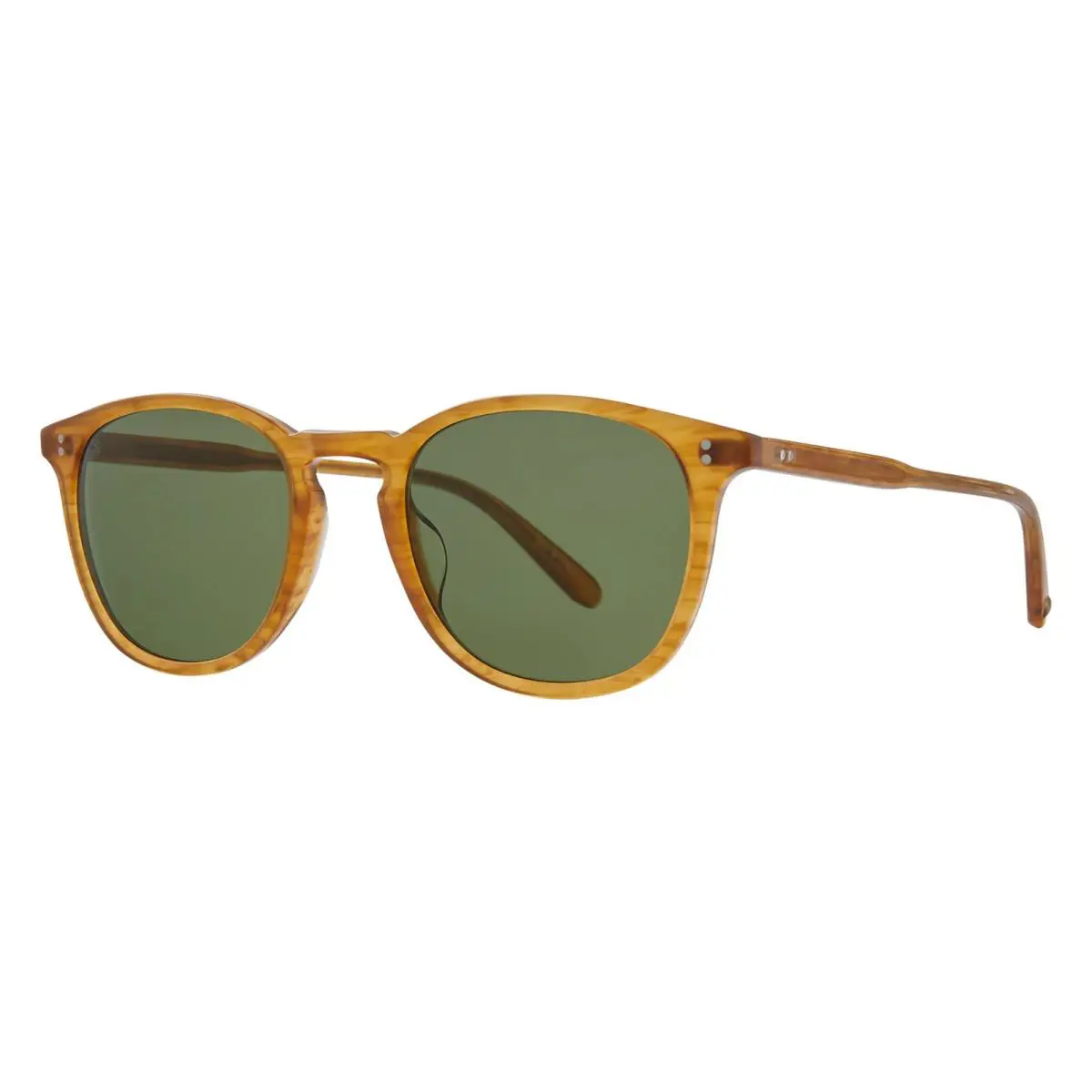 Garrett Leight Kinney Sun Butterscotch/semi-flat Pure Green Polarized Sunglasses