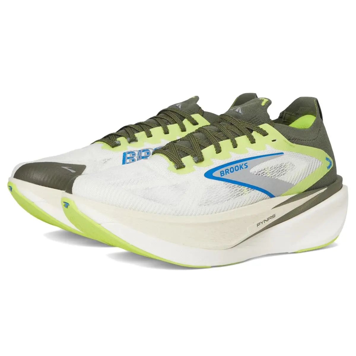 Brooks shoes - Blanc/Acid Lime/Blue 6