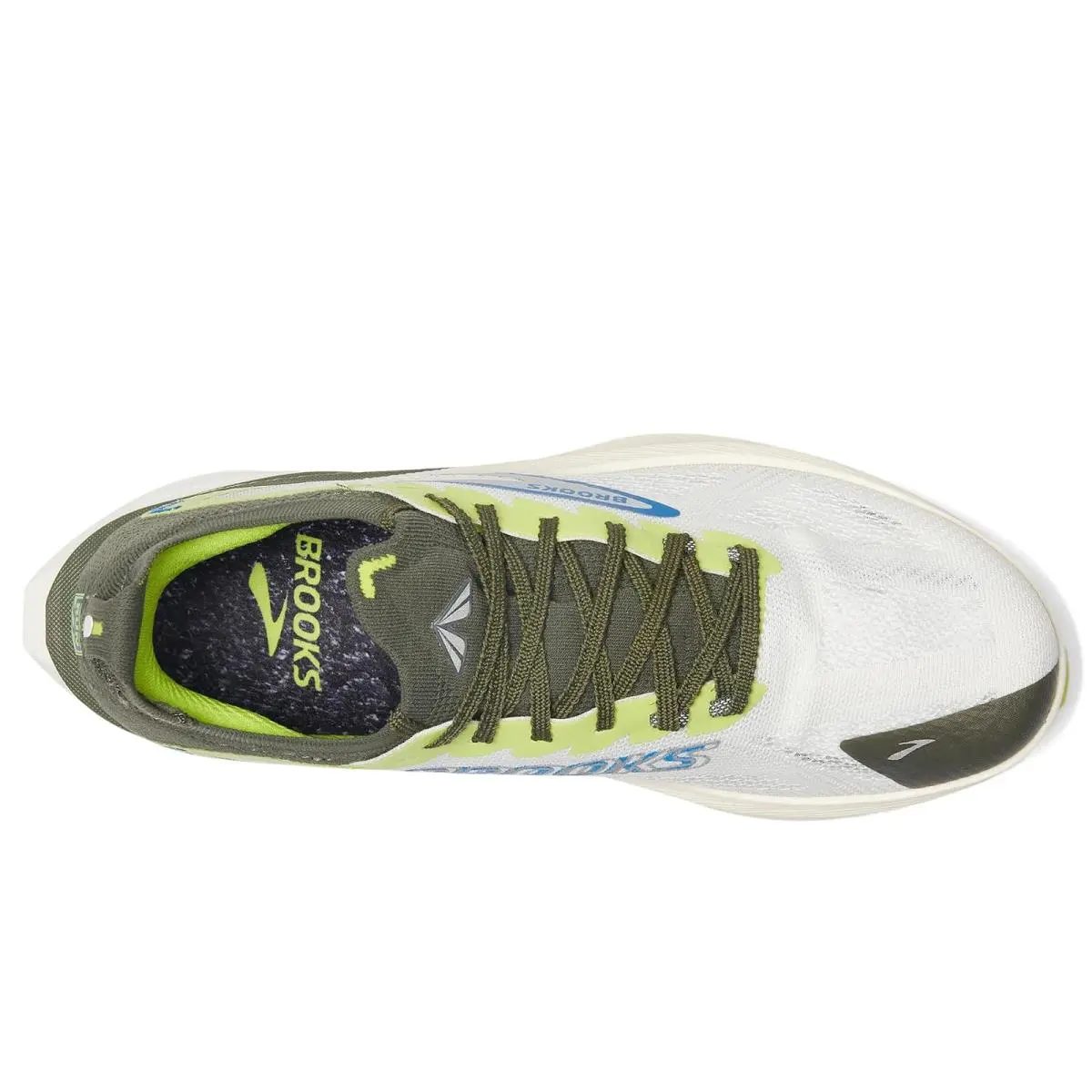 Brooks shoes - Blanc/Acid Lime/Blue 7
