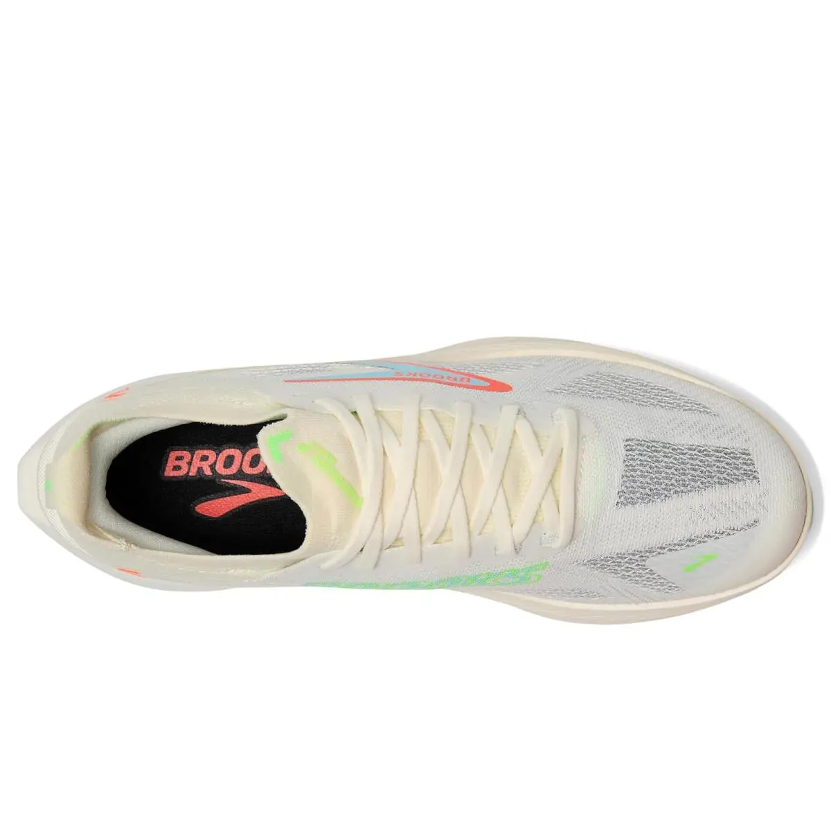 Brooks shoes - Blanc/Acid Lime/Blue 14