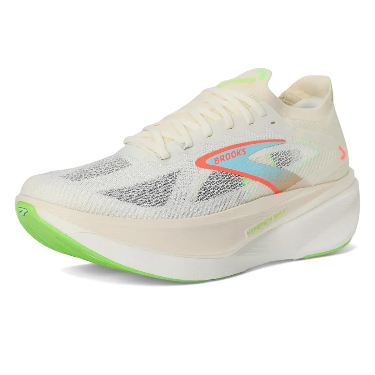 Brooks shoes - Blanc/Acid Lime/Blue 19
