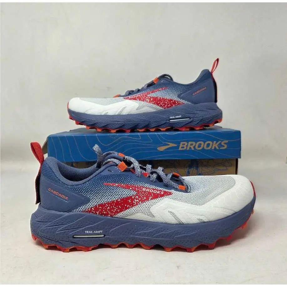 Women`s 7 Brooks Cascadia 17 Trail-running Sneakers White / Navy Bittersweet
