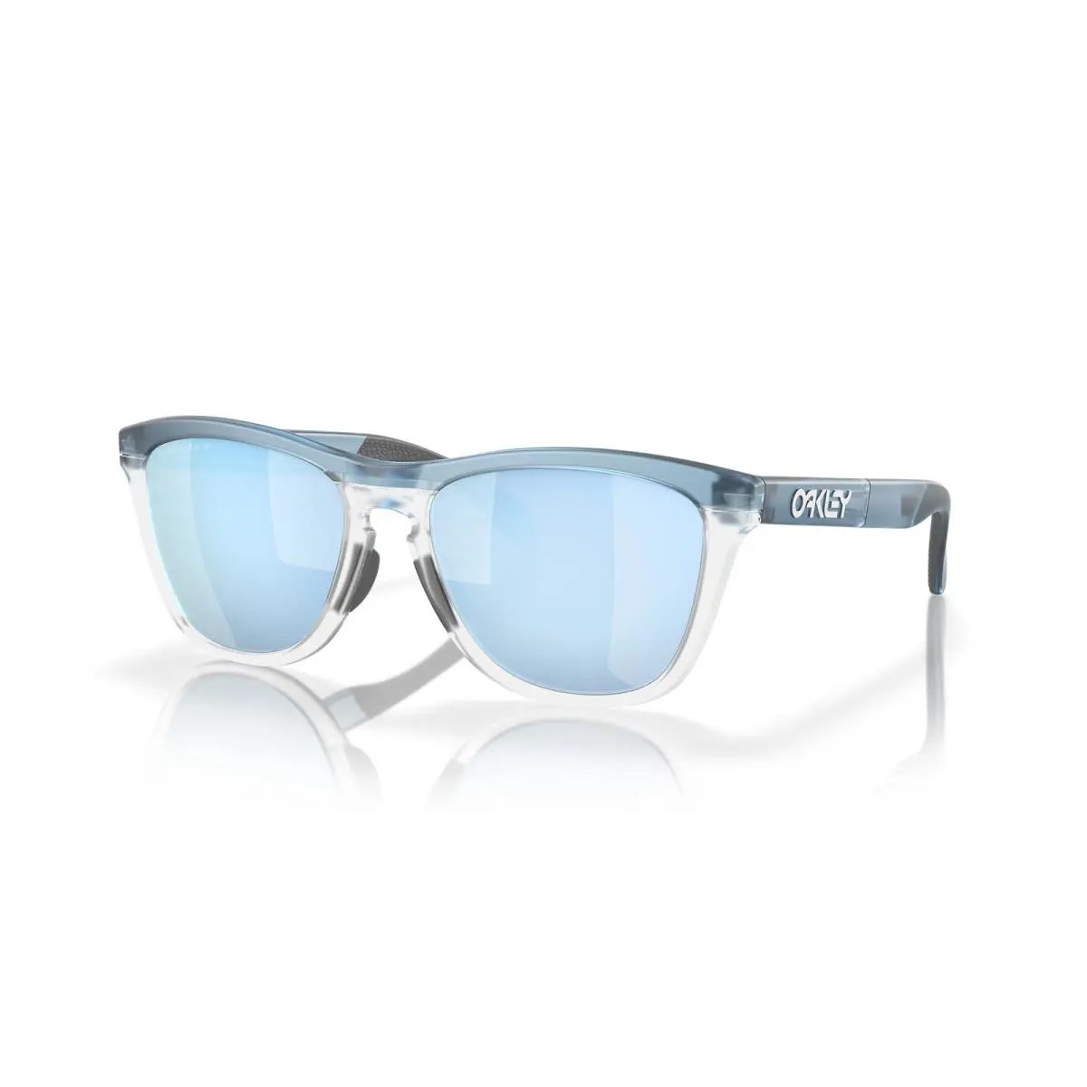 Frogskins Range Trans Stonewash/prizm Deep Water Polar 55 mm Sunglasses by Oakley