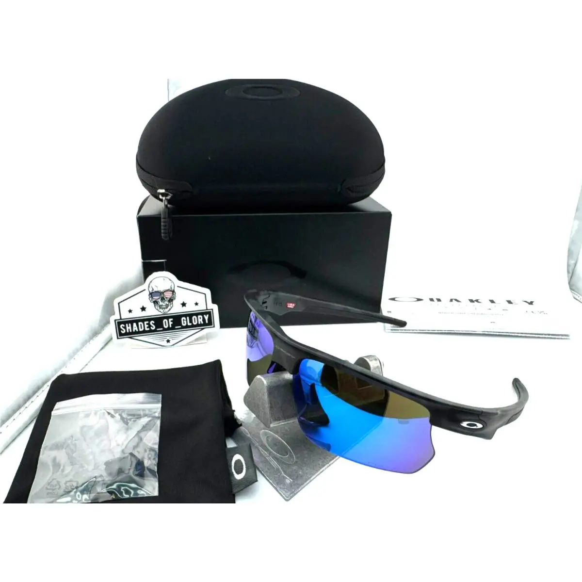 Bisphaera Matte Grey Camo Prizm Sapphire Polarized Sunglasses OO9400-05 by Oakley