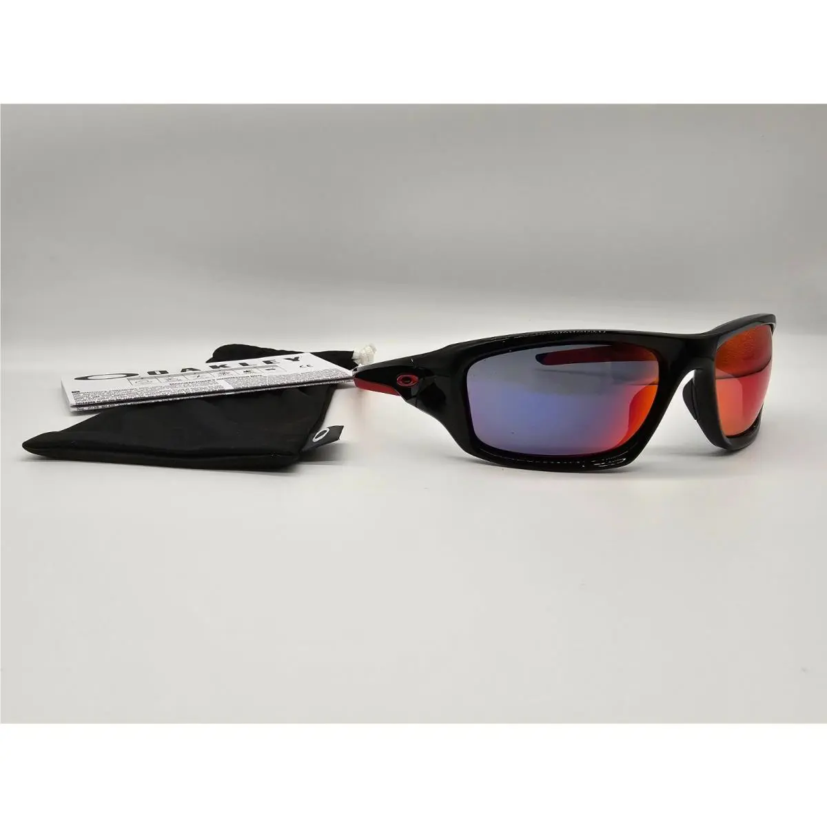 Valve Sunglasses Polished Black Frame Red Iridium Lens by Oakley
