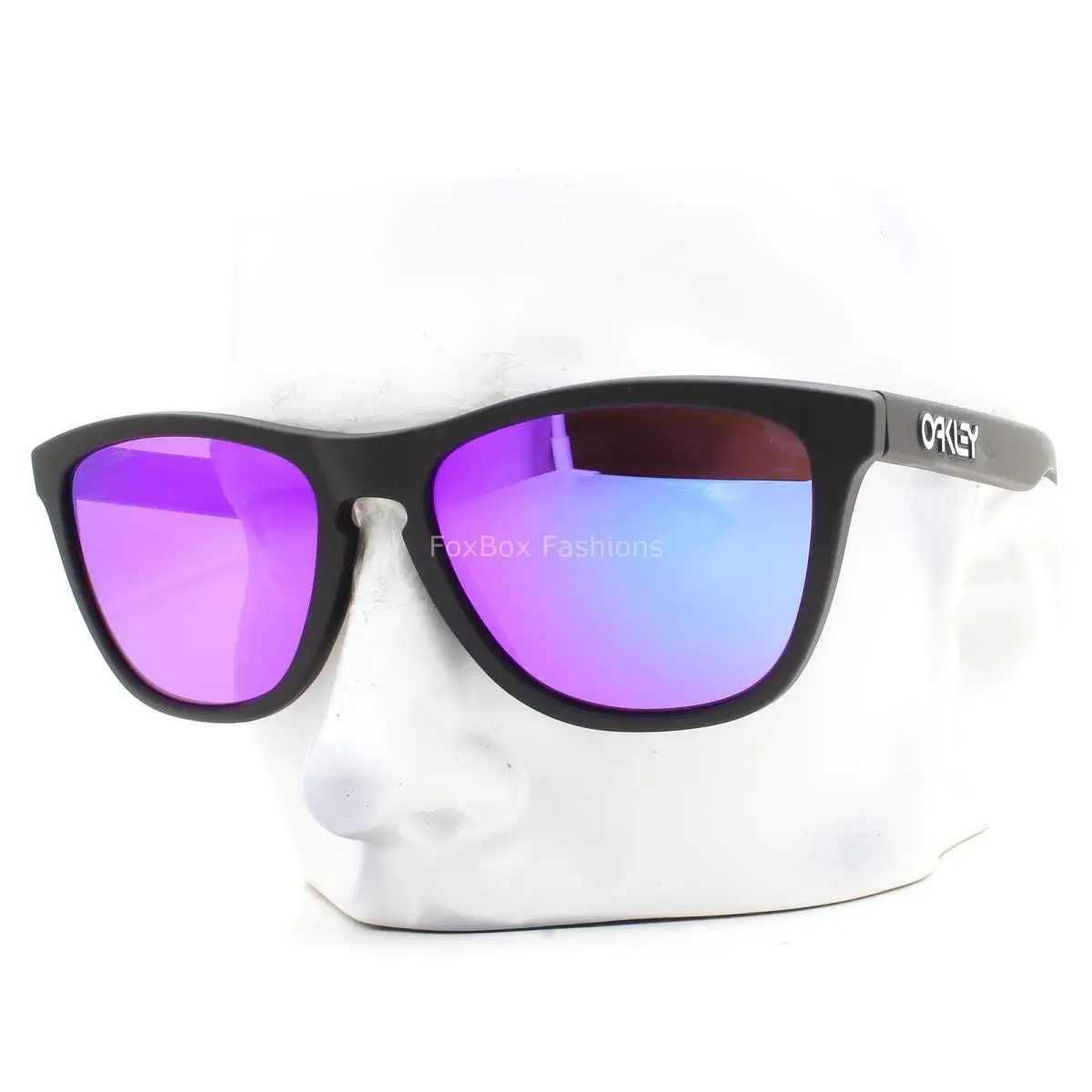 Frogskins Sunglasses OO9013-H655 Matte Black Prizm Violet with Pouch by Oakley