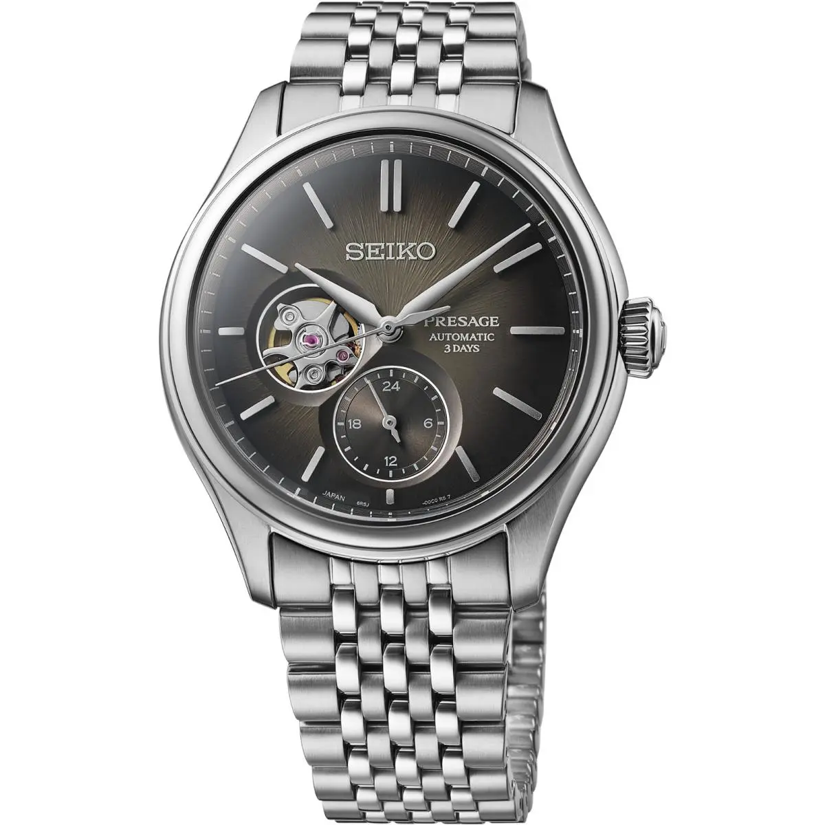 Seiko Presage 40.2mm Gray Dial Stainless Steel Watch SPB471