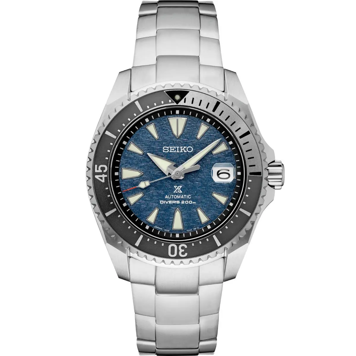 Seiko Prospex 43.5 mm Divers Shogun Blue Dial Titanium Bracelet Watch SPB357 - Dial: Blue, Band: Silver