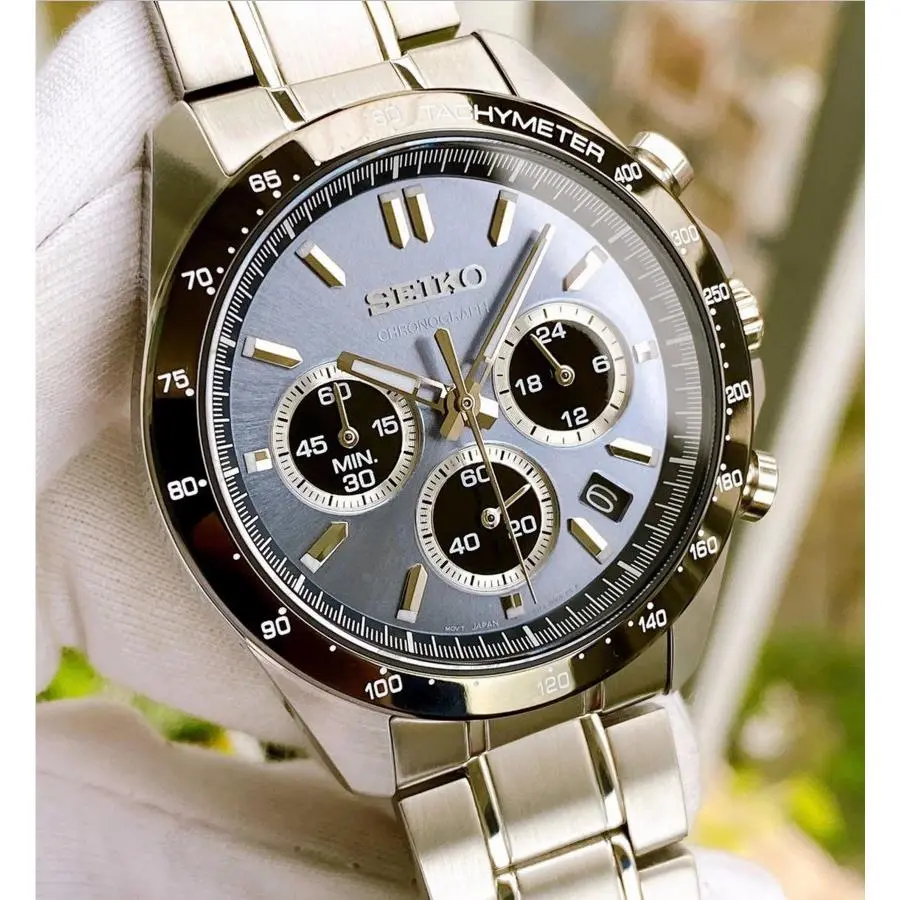Spirit SBTR027 Chronograph Blue Dial Stainless Steel Men`s Watch by Seiko