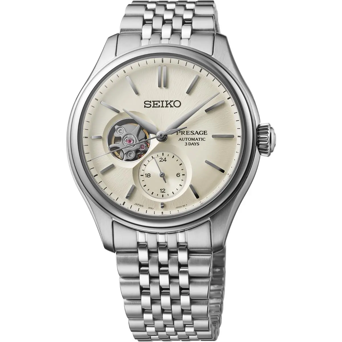 Presage Classic Semi-skeleton Shiroiro 40.2mm White Dial Watch SPB469 by Seiko