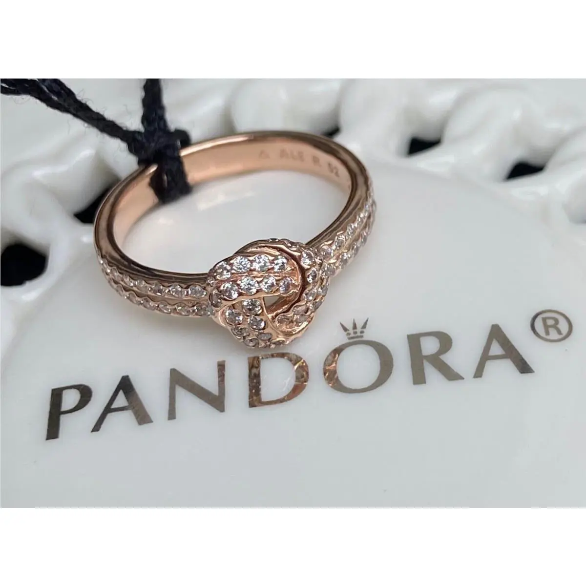 Pandora Rose Sparkling Love Knot Ring 180997CZ